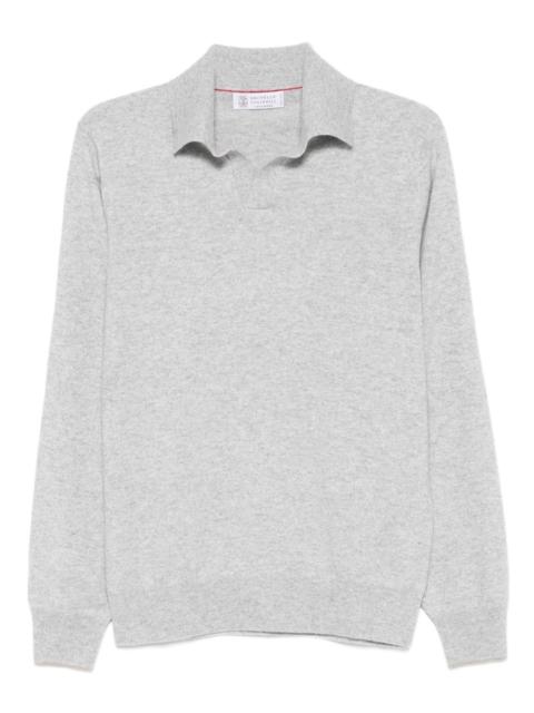 Brunello Cucinelli long-sleeve polo sweater