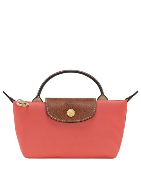 Longchamp Le Pliage Original Pouch with handle Strawberry - Recycled canvas