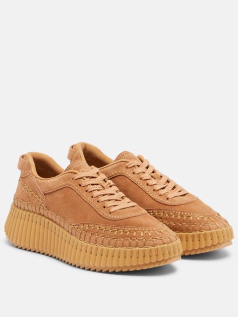 Chloé Nama suede platform sneakers