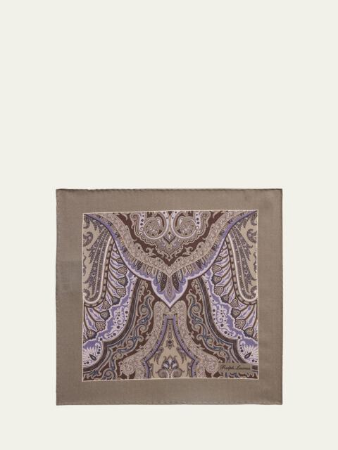 Ralph Lauren Men's Paisley Silk Pocket Square