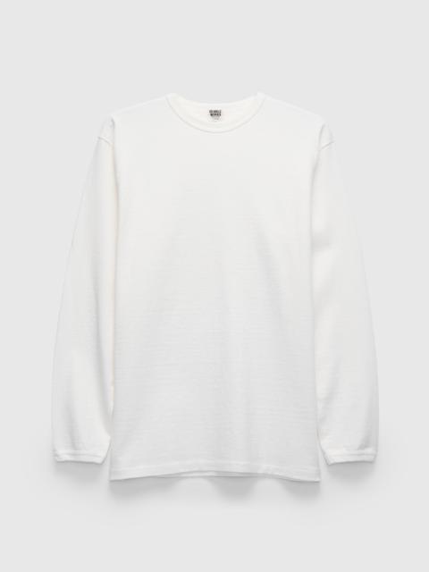 Warehouse & Co. Stand Wheeler Heavyweight Longsleeve T-Shirt in Off White
