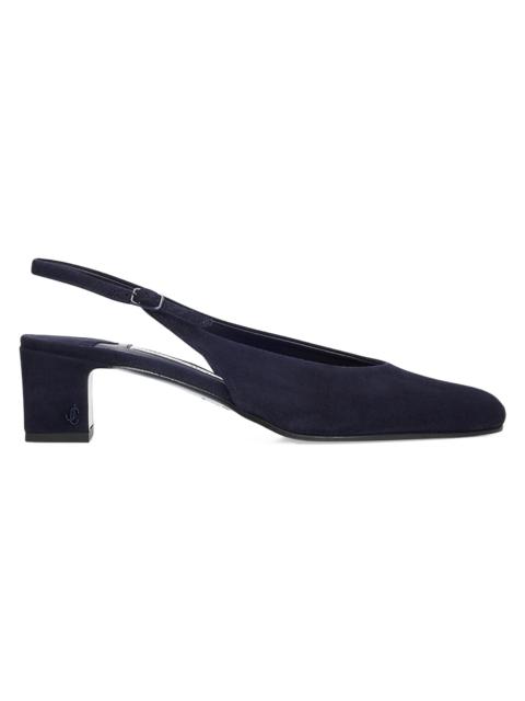 JIMMY CHOO Women's Eyla 45MM Suede Slingback Pumps - Marine