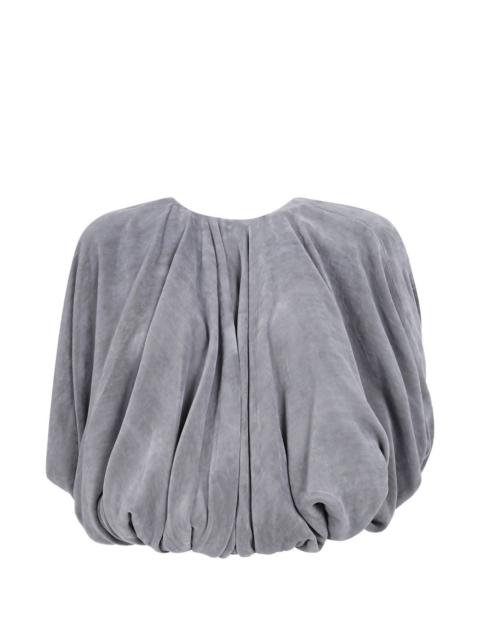 Rick Owens draped velvet-effect cape