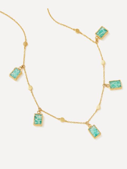 MISSOMA 18ct Gold-Plated Vermeil Silver Amazonite Lena Charm Choker Necklace