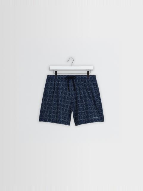Wax London Brockwell - Blue Tile Seersucker Swim Short