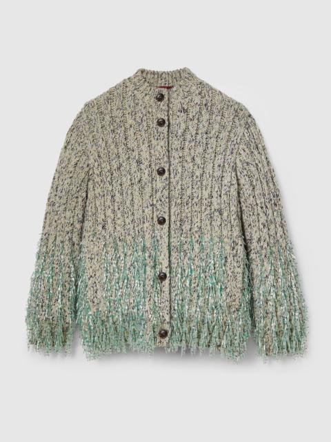 GUCCI Chunky rib wool cardigan