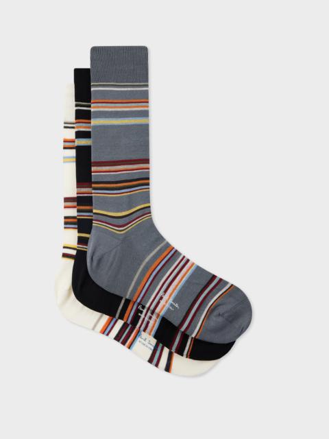 Spaced 'Signature Stripe' Socks Three Pack