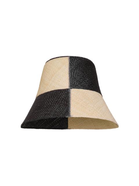 Johanna Ortiz Heaven And Earth Raffia Bucket Hat black/white