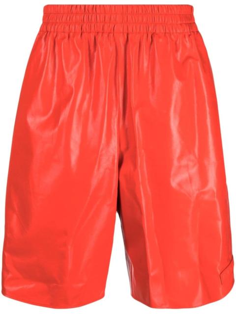 Marni elasticated-waist leather shorts