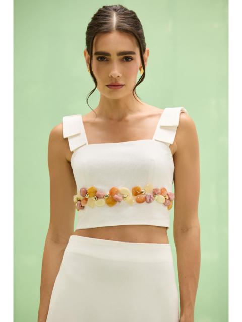 PatBO GABRIELA LINEN TOP