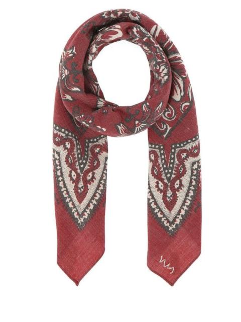 visvim Embroidered wool blend Wildflower scarf