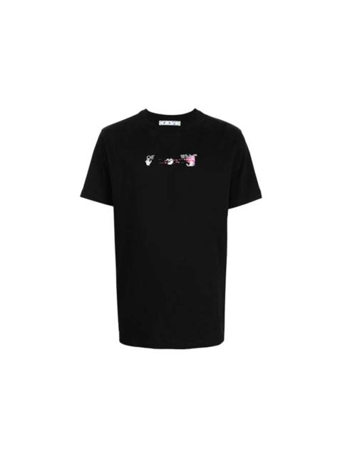 Off-White OFF-WHITE Acrylic Arrow Logo Print T-Shirt Black
