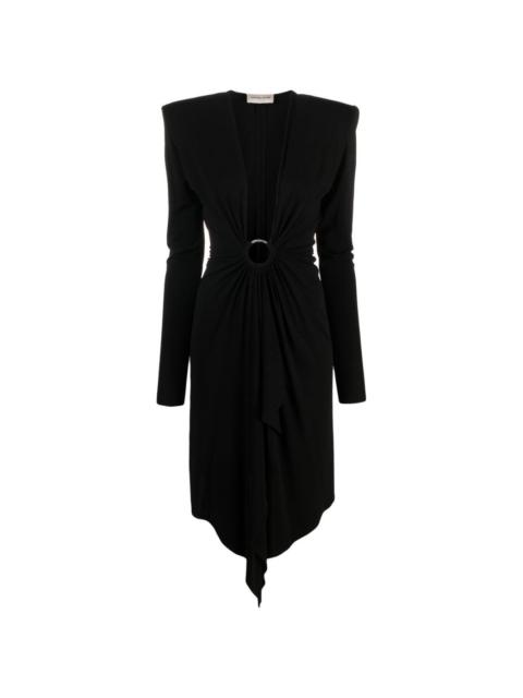 ALEXANDRE VAUTHIER V-neck gathered midi dress