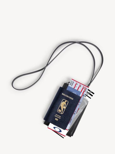 BALENCIAGA Men's Balenciaga | Nba Collaboration Passport Phone Holder in Blue