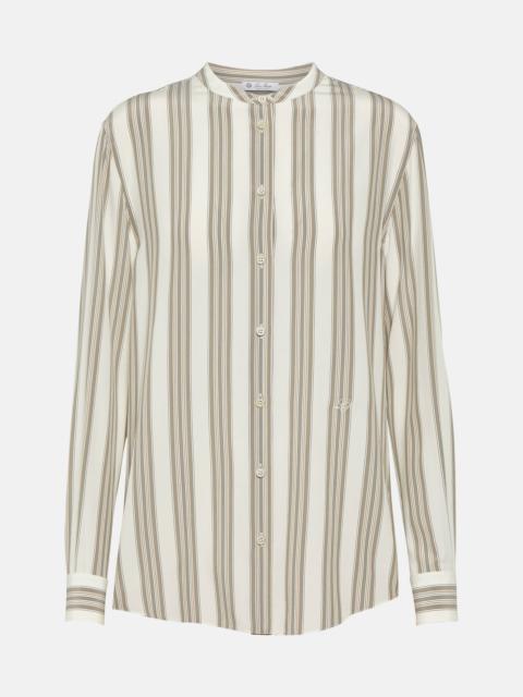 Striped silk shirt