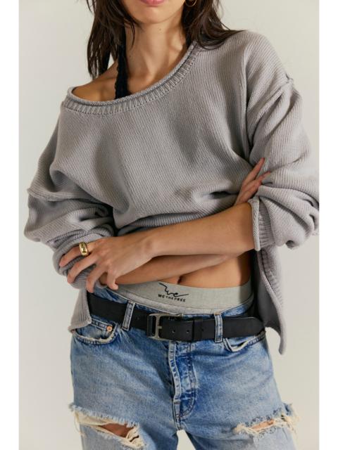FREE PEOPLE We The Free Ella Roll-Neck Cotton Knit Sweater