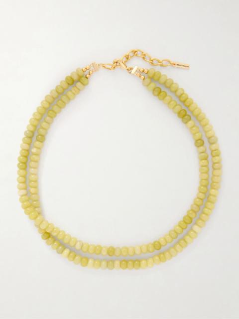 Jennifer Behr Veronica gold-tone quartz necklace Yellow