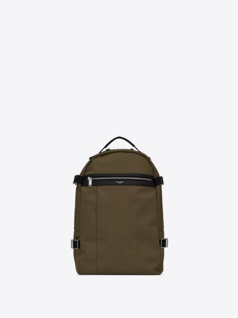 SAINT LAURENT city trekking backpack in nylon and leather