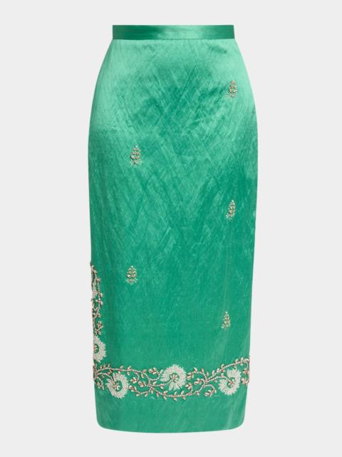 Erdem Embellished Midi Skirt