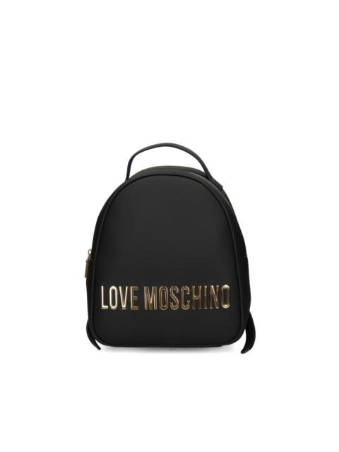 Moschino logo-plaque backpack