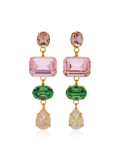 Jennifer Behr Alyssa Gold-Plated Crystal Earrings pink