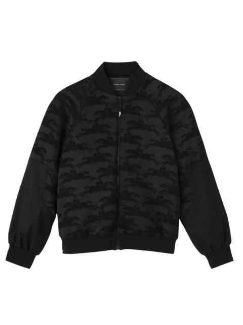 Longchamp Bomber spirit short blouson Black - Jacquard fabric