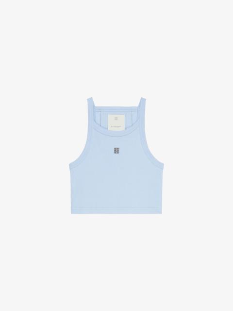 Givenchy CROPPED TANK TOP IN COTTON WITH 4G DETAIL