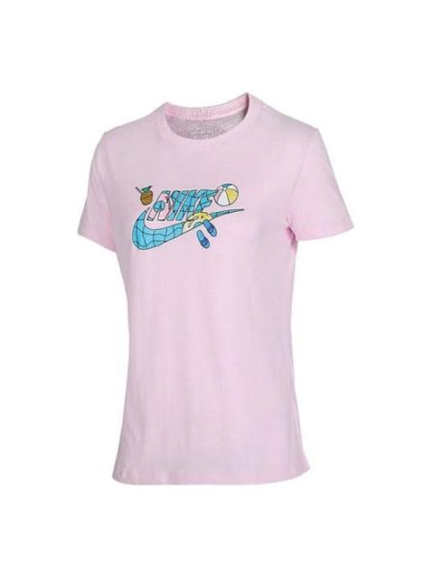 (WMNS) Nike Sportswear Short Sleeve 'Pool Pink' CI1130-663