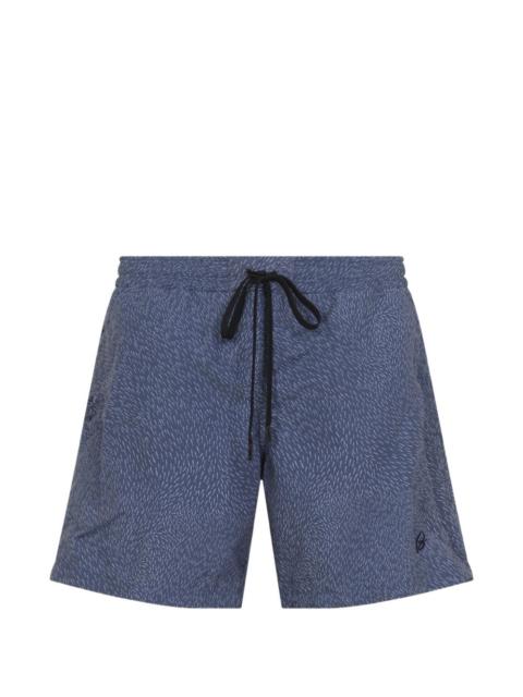 Brioni printed drawstring swim shorts