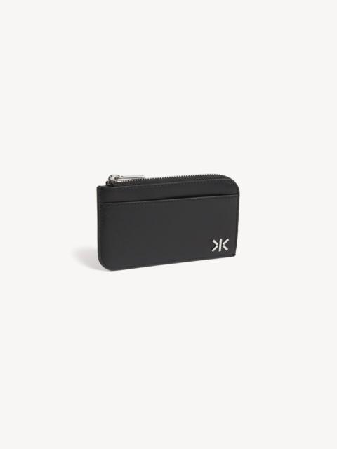 KENZO 'KENZO Double K' zip card holder in leather