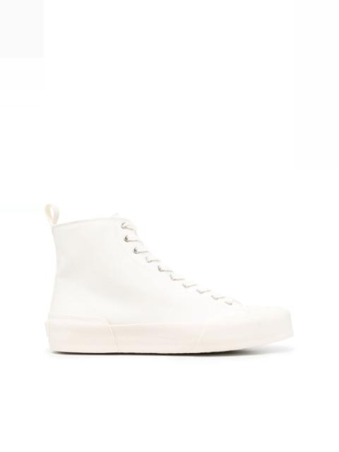 high-top leather sneakers
