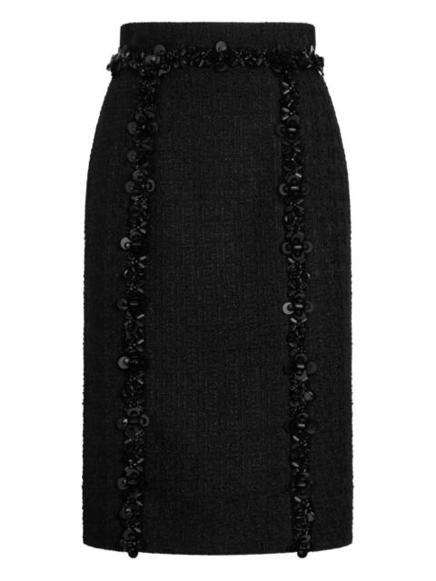 Dolce & Gabbana bead-embellished pencil skirt