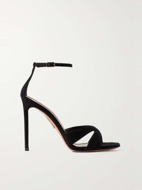 AQUAZZURA Divine 105 suede sandals
