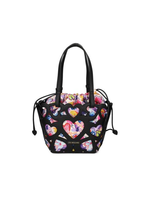 Moschino heart cutout tote bag