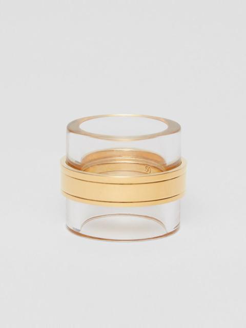 Burberry Resin and Gold-plated Cylindrical Ring