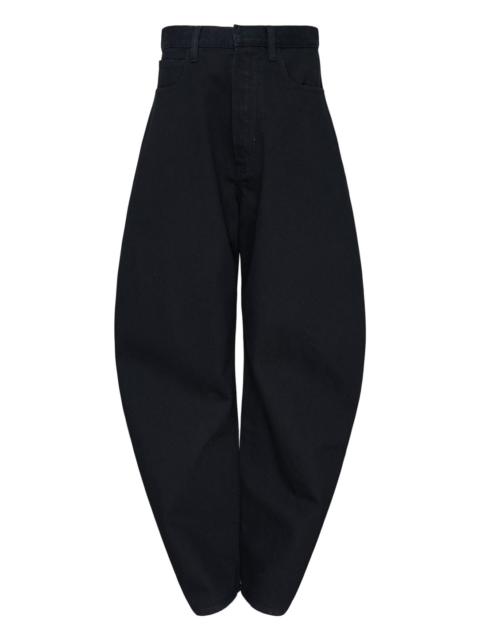 Alaïa Black Denim Round Pants