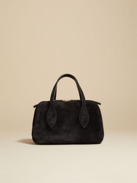 The Small Maeve Crossbody Bag in Black Suede