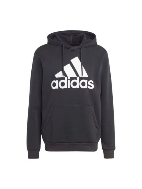 adidas adidas Fleece Big Logo Hoodie 'Black' IB4024