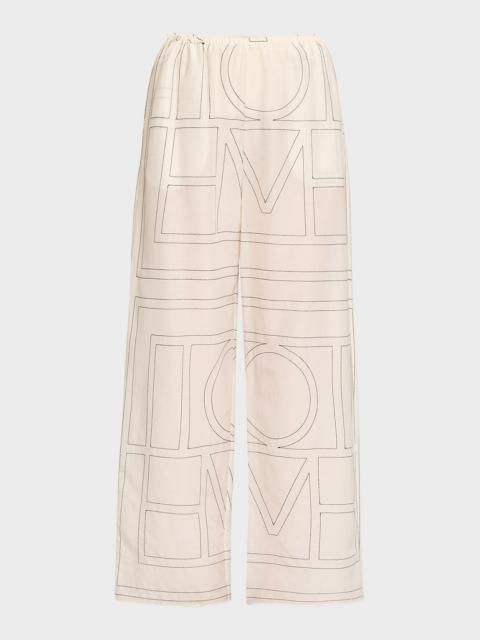 TOTEME Monogram Cotton PJ Bottoms