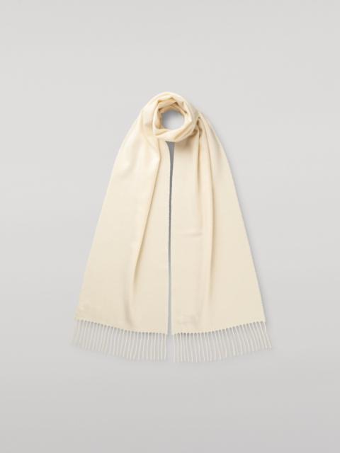 Johnstons of Elgin White Cashmere Scarf