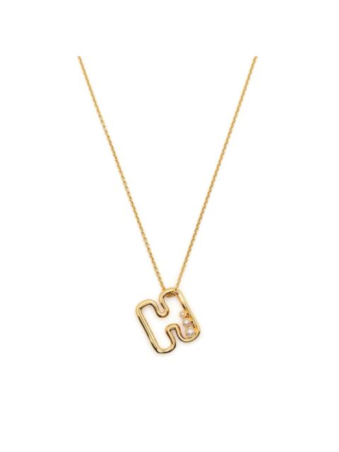 MISSOMA pearl-embellished initial pendant necklace