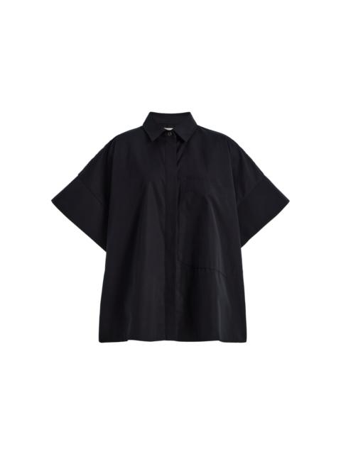 CO Boxy Cotton Poplin Shirt black