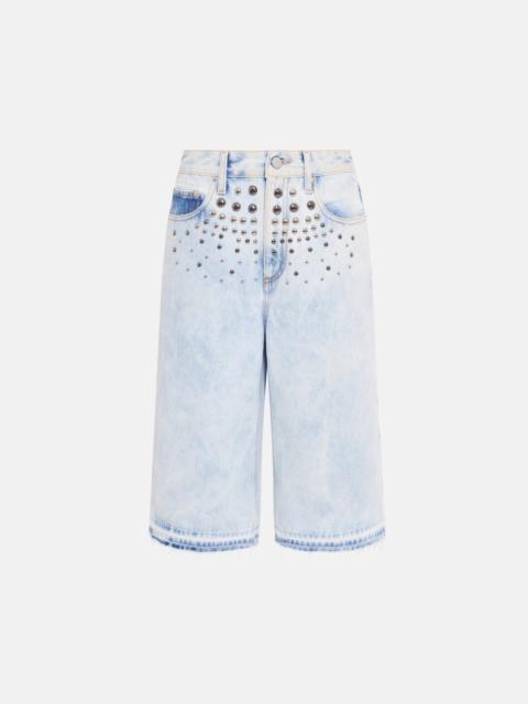 DENIM BERMUDA WITH STUDS