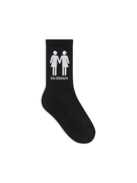 BALENCIAGA Men's Pride 22 Socks in Black