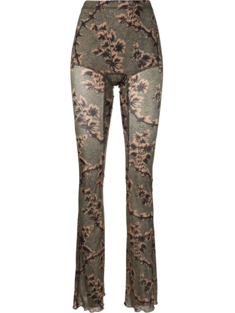 KNWLS Halycon semi-sheer printed leggings
