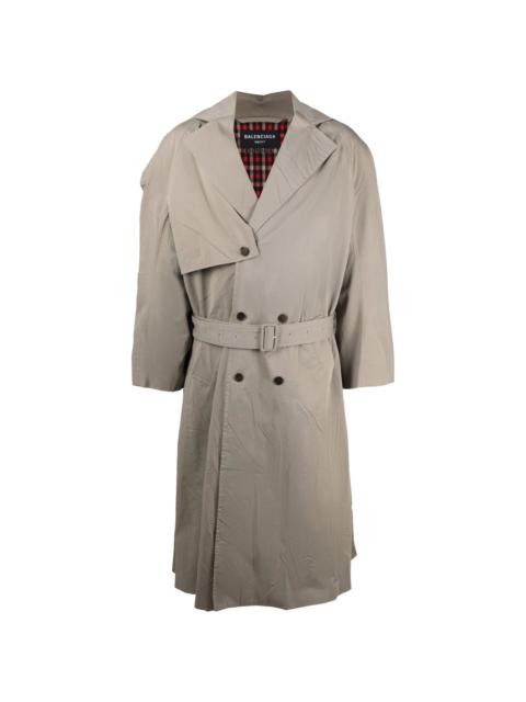 BALENCIAGA belted oversize trench coat