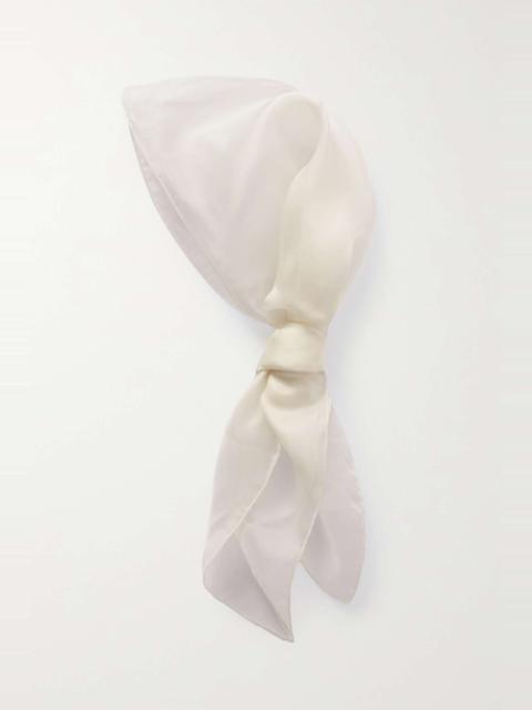 Milette silk-organza head scarf