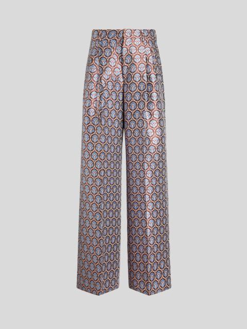 JACQUARD TROUSERS WITH PLEATS