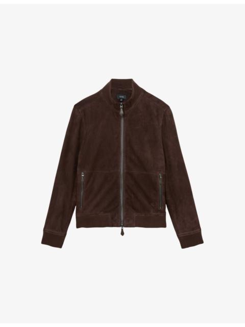 REISS Brent Zip-Up Suede Jacket