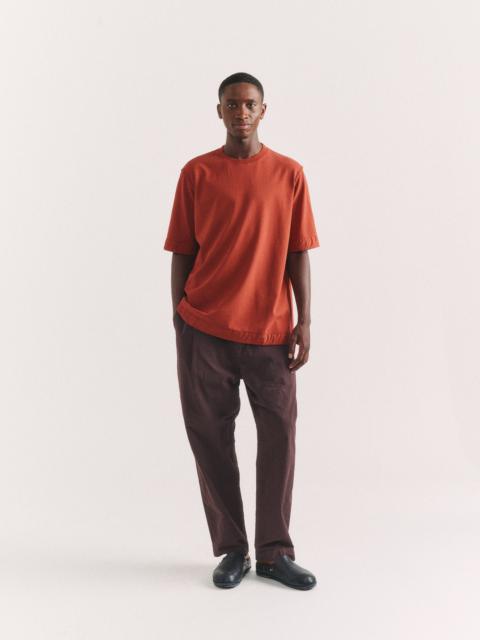 CASEY/CASEY FELIX SHORT SLEEVES T-SHIRT - HEAVY JERSEY - TERRACOTTA
